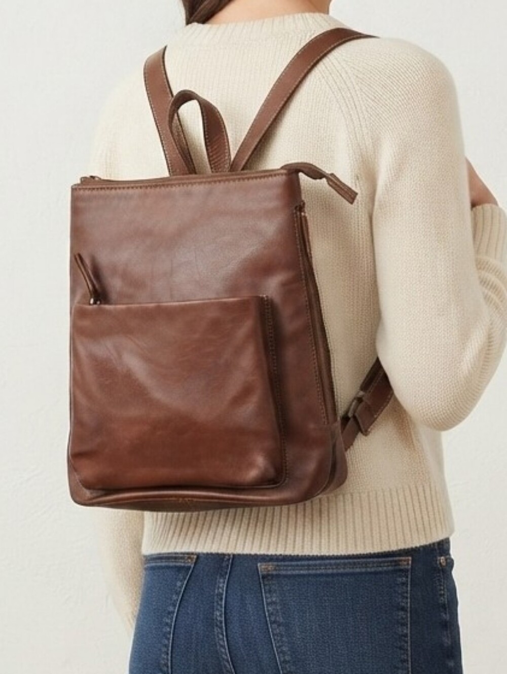 Andar The Addison Mini Leather Backpack Purse Timber Brown Luxury Travel